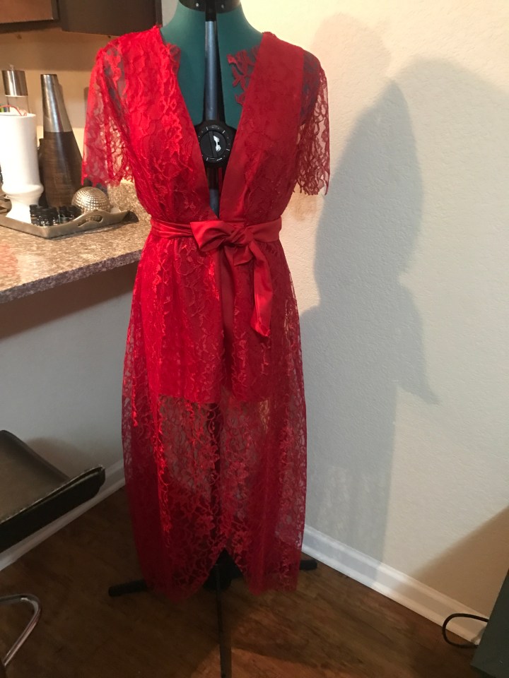 Red handmade women’s dress