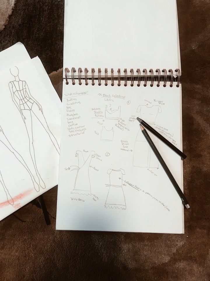 Sketches of fashion not fear collection