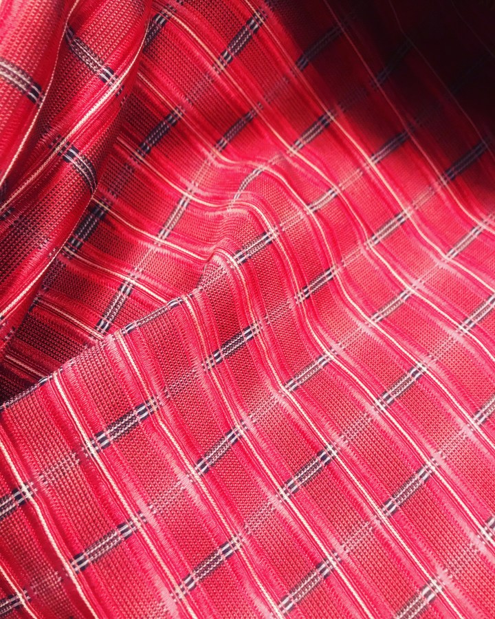 Red textured fabric