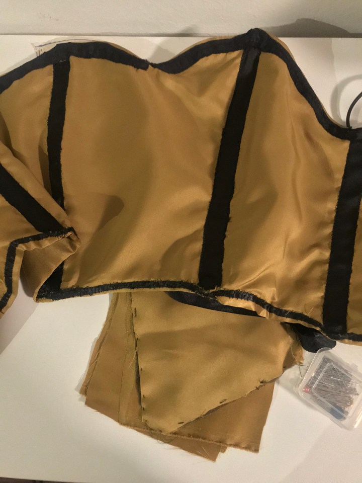 Satin bustier for women