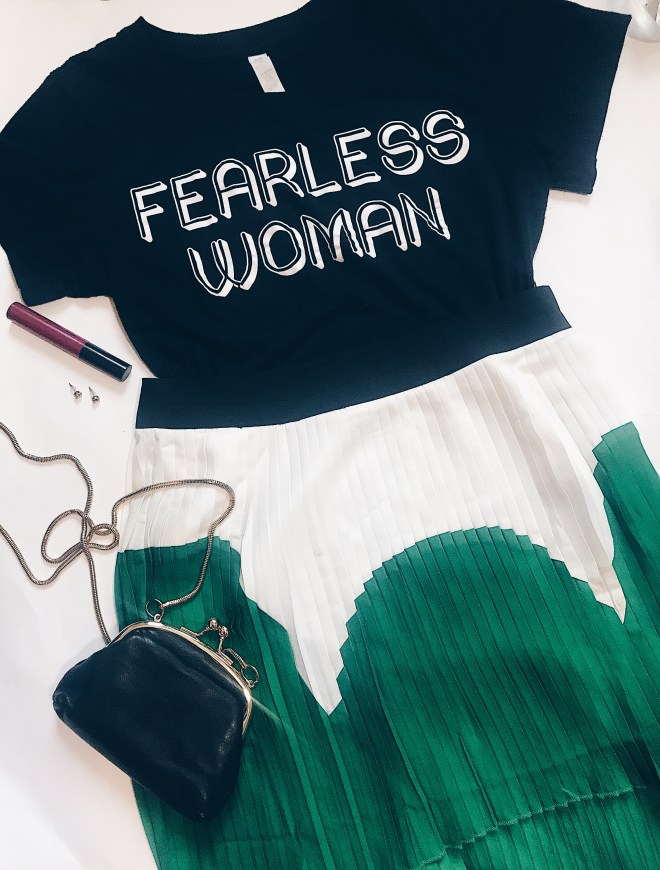 black fearless women t-shirt 