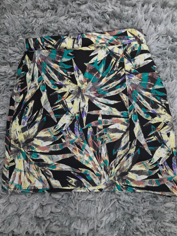 Floral printed wrap skirt