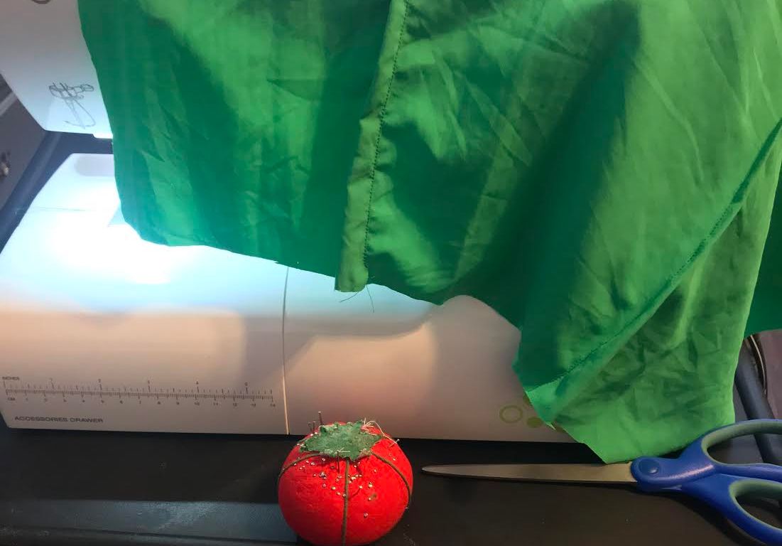 green dress sewing
