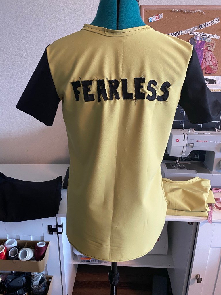 Fearless embroidered womens top