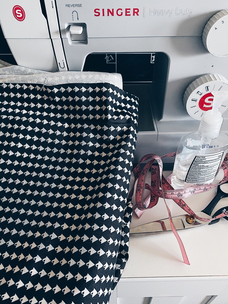 Black and ivory fabric