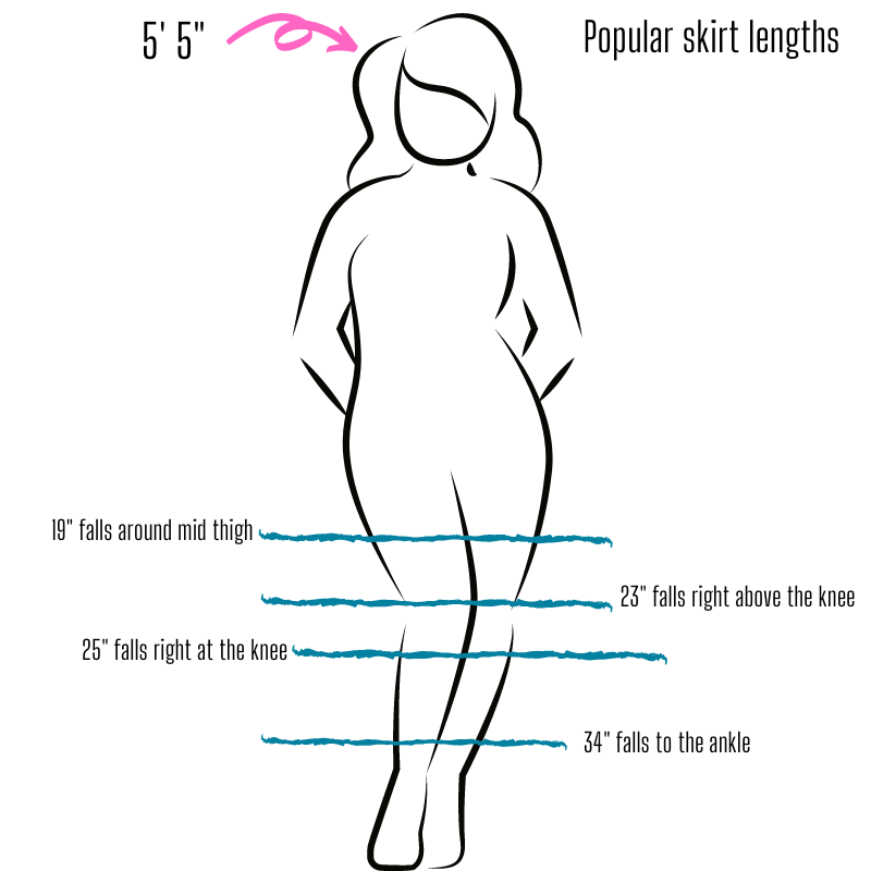 how to shop for clothes online, skirt lengths