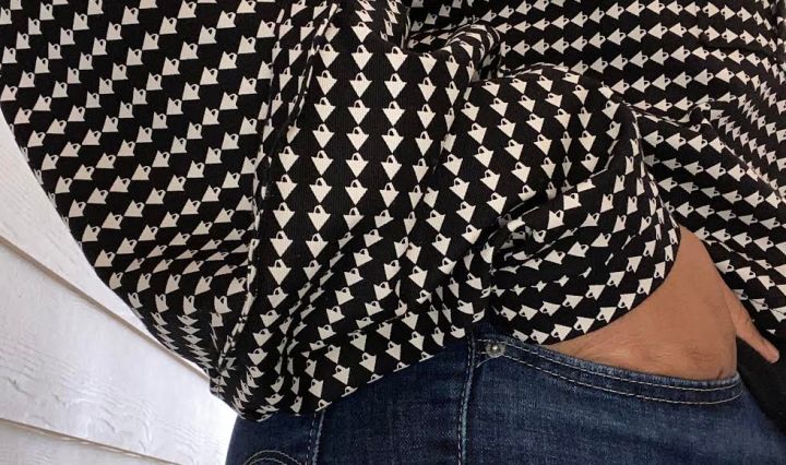 black ivory jacket sleeve