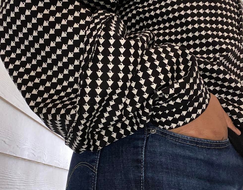 black ivory jacket sleeve