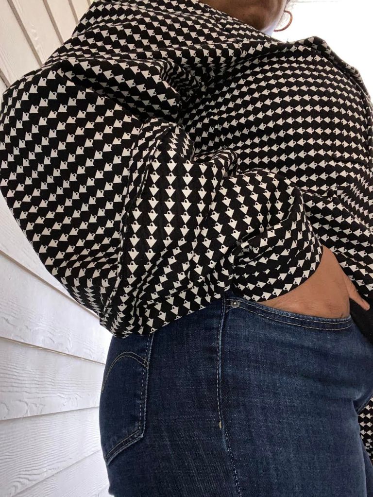 Image of a black and white printed
Jacket 