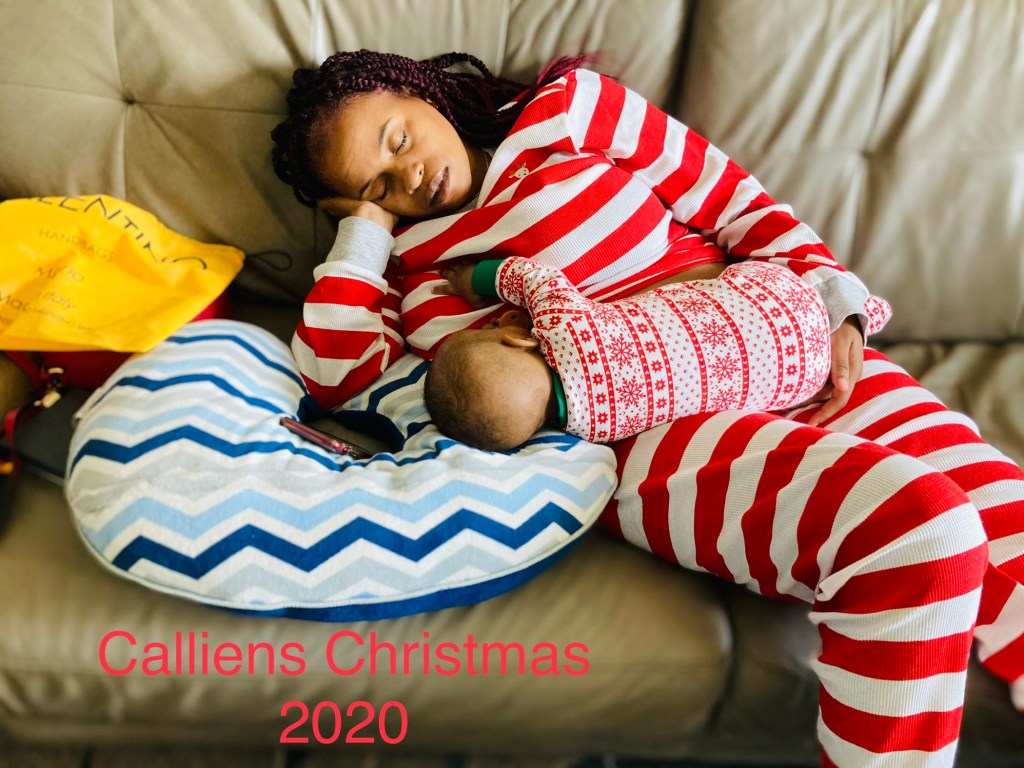 Sleeping in Christmas  pjs