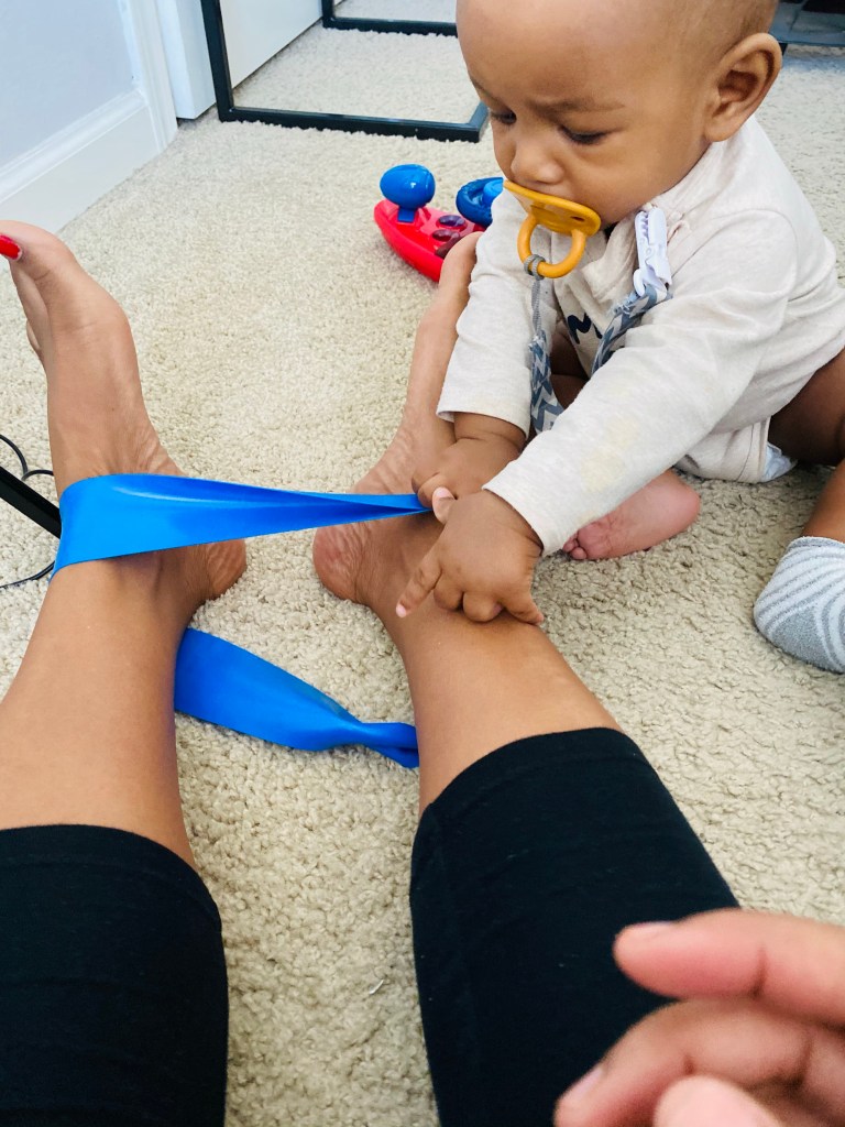 Working out with  baby