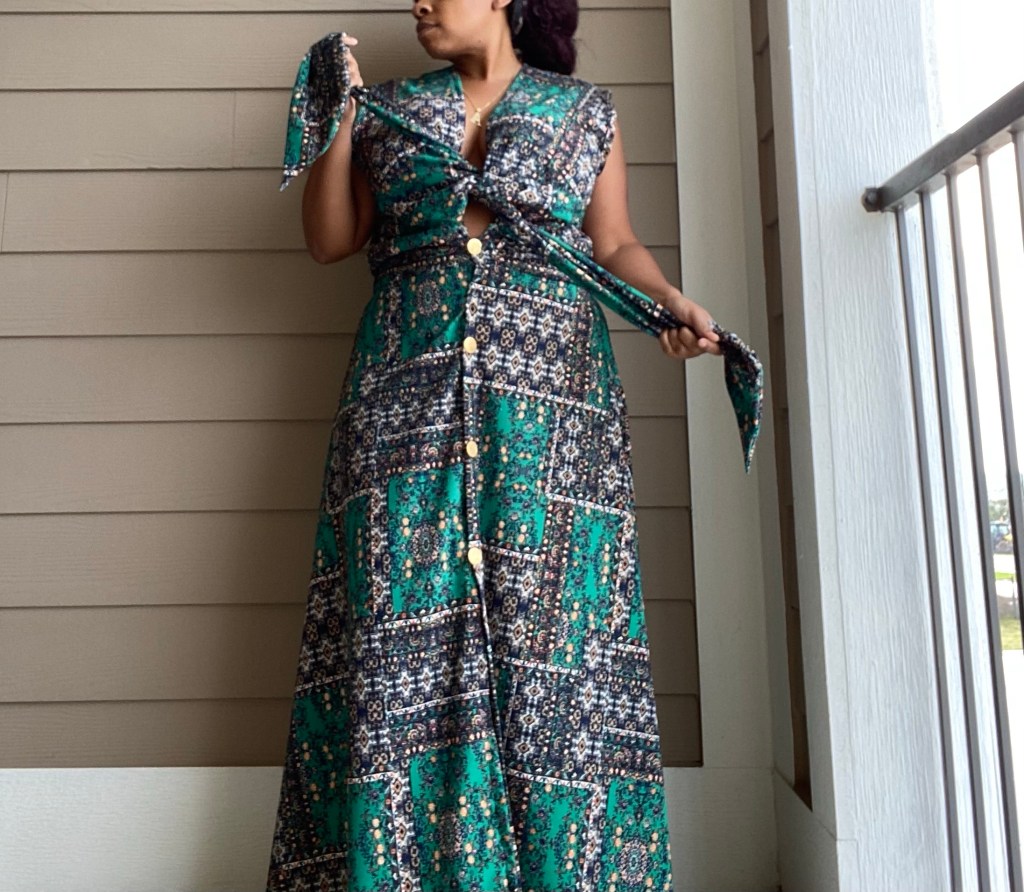 Printed maxi dress