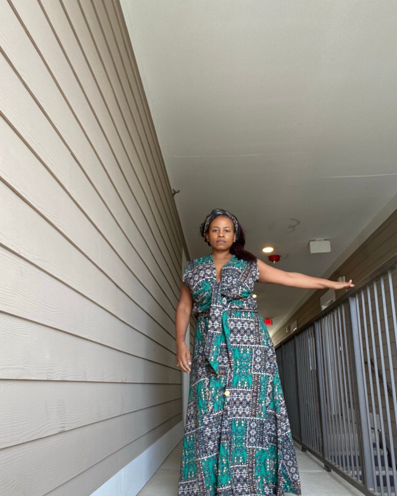 Vintage inspired printed maxi dress