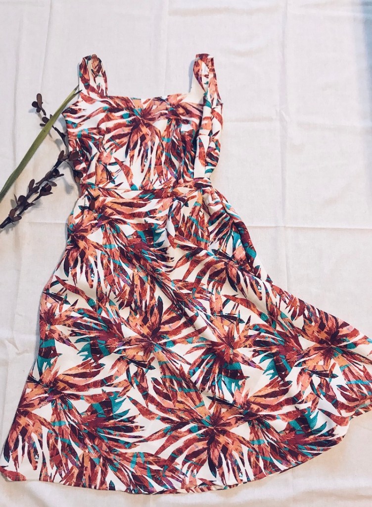 Floral printed fit n’ flare dress