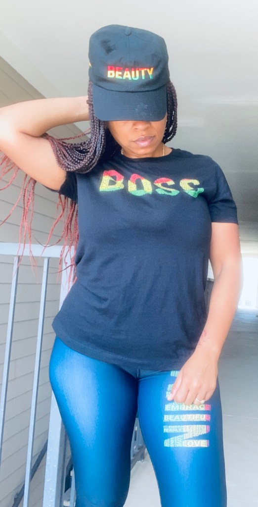 Lex Pyerse hat, t-shirt, and leggings