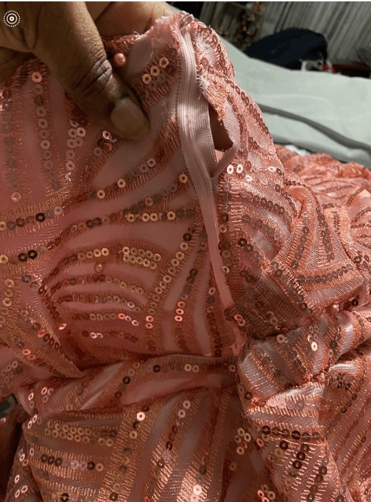 Sequin dress handcrafted 